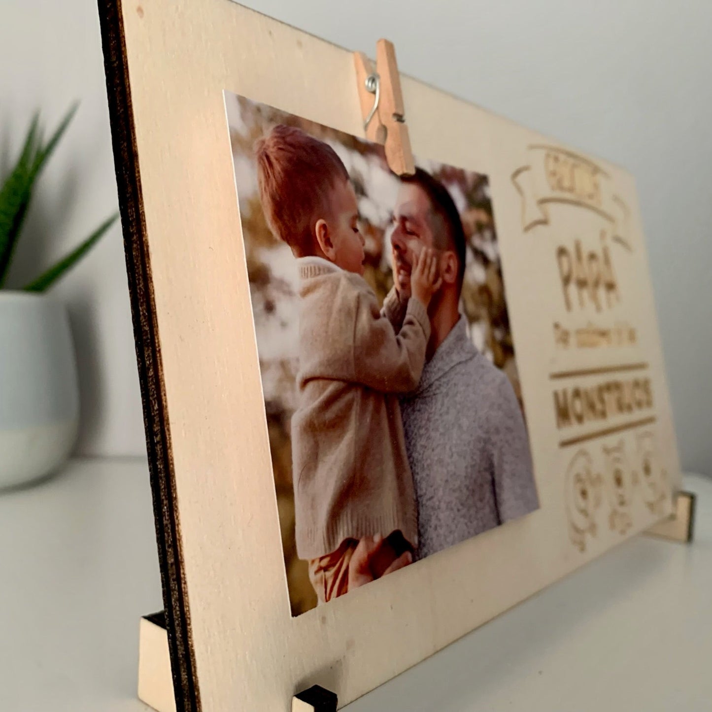 Marco de Madera Personalizado "Gracias Papá"