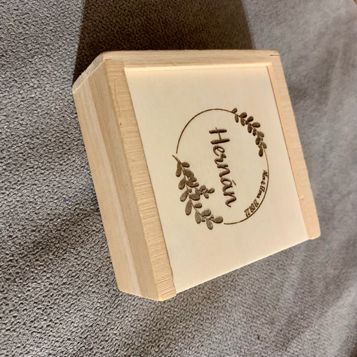 Caja de madera 3 en raya
