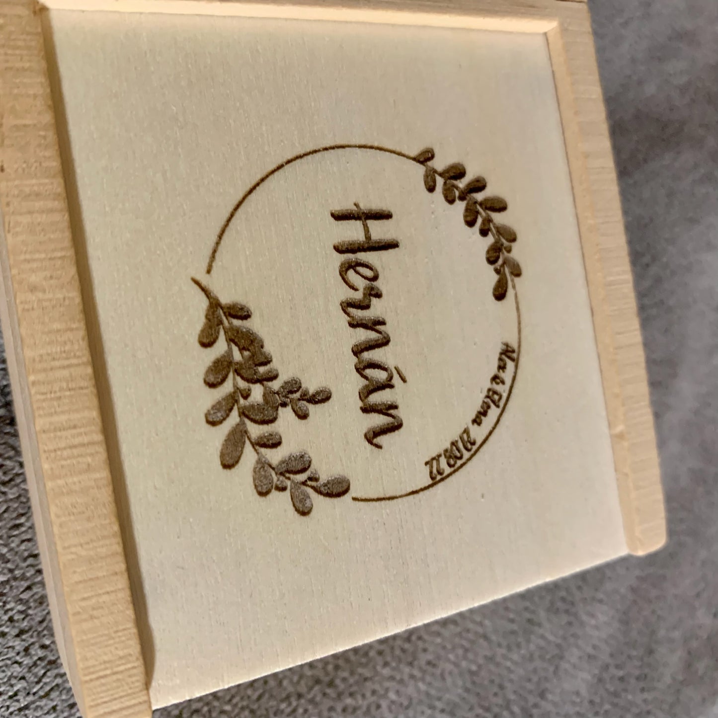Caja de madera 3 en raya