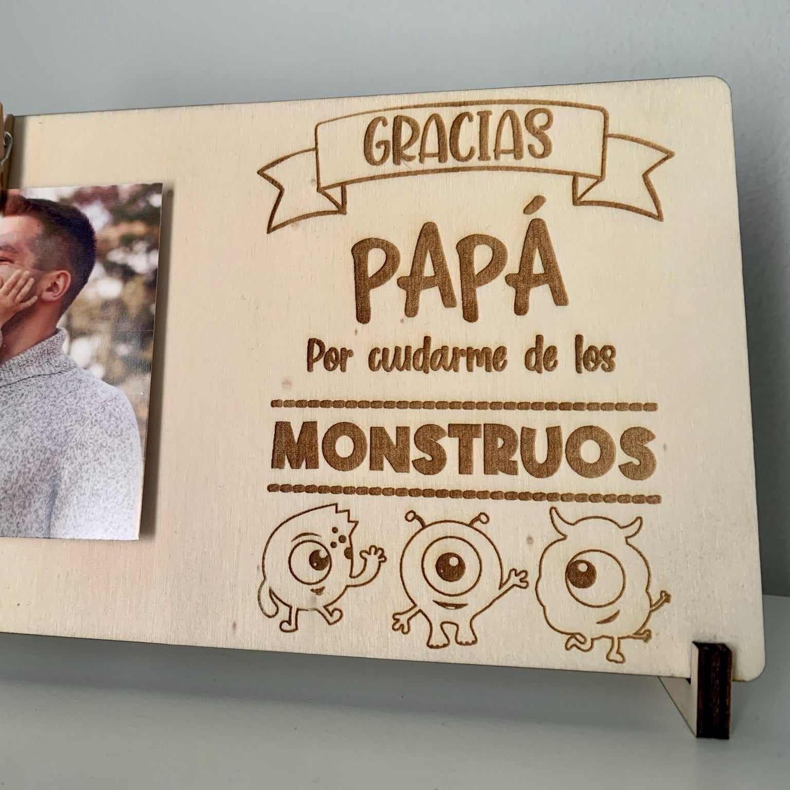 Marco de Madera Personalizado "Gracias Papá"